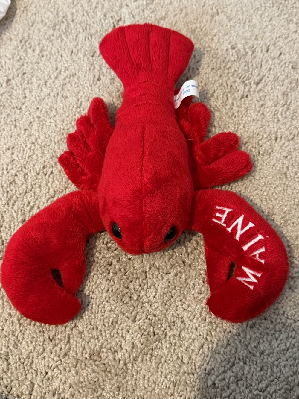 Wishpets 1997 Maine Lobster “Rocky” Plush – A Wish Come True! Red Stuffed Animal